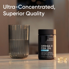 Dầu cá Sports Research Omega-3 Fish Oil Triple Strength –  Bổ sung Omega-3 chất lượng cao, hỗ trợ tim mạch và sức khỏe tổng thể mỗi ngày -150 viên