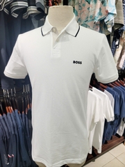 BOSS Mens Paul Polo Shirt Slimfit - White