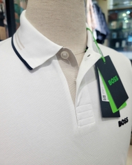 BOSS Mens Paul Polo Shirt Slimfit - White
