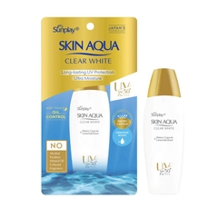 Kem chống nắng dưỡng da trắng mịn Skin Aqua Clean White SPF50+PA++++, Sunplay (55g),