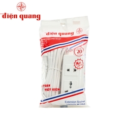 Ổ cắm điện quang ĐQ 001A-02-5M (2lỗ, 2chấu, dây5m).