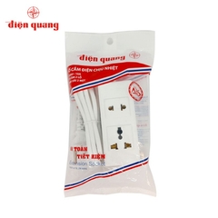 Ổ cắm điện quang ĐQ 001A-02-2M (2lỗ, 2chấu, dây 2m).