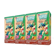 Thức uống dinh dưỡng từ sữa, hương socola lúa mạch có thạch-Kun (170ml*4hộp).