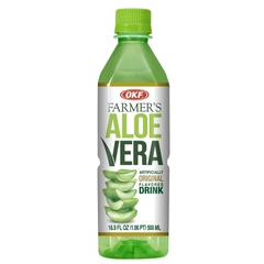 Nước uống lô hội Aloe vera (Nha đam) nguyên chất OKF-Hàn Quốc (500ml).