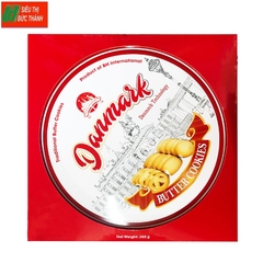 Bánh quy Danmark Butter Cookies-Omeli, hộp thiếc tròn (368g).