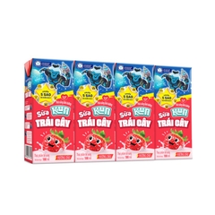 Thức uống dinh dưỡng sữa trái cây, hương Dâu-Kun (180ml*4hộp).