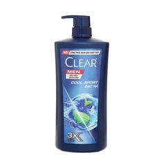 Dầu gội Clear Men Cool Sport-Dầu gội sạch gàu bạc hà, chai (900g/874ml),