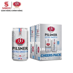 Bia 333 Pilsner Extra Smooth, thùng (24*250ml, 4.3%).