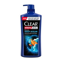 Dầu gội Clear Men Deep Ocean-hương gió biển vs hổ phách, chai (840g/824ml),