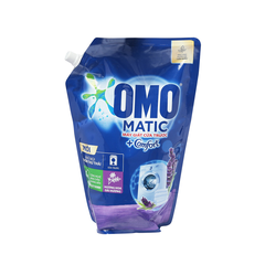 Nước giặt Omo Matic-máy giặt cửa trước+comfort, hương hoa oải hương, túi (2.0kg/1.9lít)