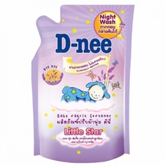 Nước xả quần áo trẻ em D-nee Little Star, túi tím (600ml).
