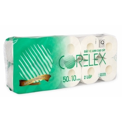 Giấy vệ sinh cao cấp Corelex, có lõi (10cuộn, 4lớp),