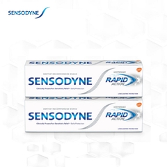 Kem đánh răng Sensodyne Raipid Action Whitening, giúp giảm ê buốt-tác động nhanh chóng-trắng răng tự nhiên  (100g)