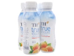 Sữa chua uống tiệt trùng TH True Yogurt, hương cam tự nhiên (180ml*4chai),