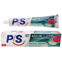 Kem đánh răng P/S 123, Nha đam-Mẫu đơn (180g),