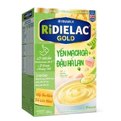 Bột ăn dặm Ridielac Gold, Yến Mạch & Gà & Đậu Hà Lan-Vinamilk, 7-24 tháng tuổi (200g).