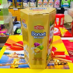 Kẹo cứng nhân sốt sữa trái cây Bonart, KingHenry-TNK, hộp lục giác (150g).