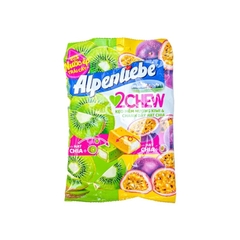 Kẹo Alpenliebe 2Chew-kẹo mềm hương Kiwi & chanh dây hạt chia, gói (220.5g).