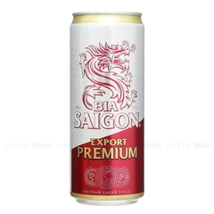 Bia Sài Gòn Export Premium, lon cao (330ml, 4.8%).