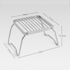 Kiềng Bếp Mini Inox304 _Vỉ Nướng BBQ Gấp Gọn