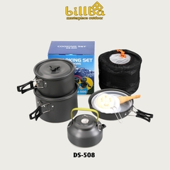 Bộ Nồi Nấu Ăn Dã Ngoại Có Ấm Nước DS508 (4 - 5 người)