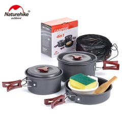 Bộ Nồi Dã Ngoại 4 in 1 NatureHike NH15T203-G Dành Cho 2- 3 Người