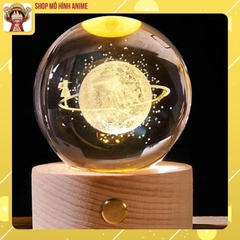 Quả Cầu Pha Lê 3D Phát Sáng Ban Đêm, Đế Gỗ Đèn Tích Điện Có Thể Sạc Lại, Quà Tặng Sinh Nhật, Quà Lưu Niệm