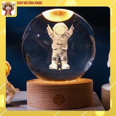 Quả Cầu Pha Lê 3D Phát Sáng Ban Đêm, Đế Gỗ Đèn Tích Điện Có Thể Sạc Lại, Quà Tặng Sinh Nhật, Quà Lưu Niệm