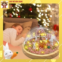 Đèn Ngủ Gia Đình Nhà Thỏ, Đồ Chơi Diy Thủ Công Sáng Tạo, Đèn Decor Trang Trí, Quà Tặng Sinh Nhật, Dịp Lễ Đặc Biệt