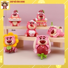 Mô Hình 6 Nhân Vật Gấu Dâu Lotso Đáng Yêu Cute, Cao 8cm, Decor Trang Trí Phòng Ngủ, Quà Tặng Sinh Nhật