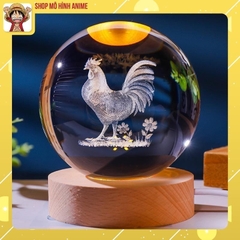 Quả Cầu Pha Lê 3D Phát Sáng, Hình 12 Con Giáp, Đèn Ngủ, Decor Trang Trí Ban Đêm, Quà Tặng Người Yêu, Sinh Nhật