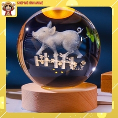 Quả Cầu Pha Lê 3D Phát Sáng, Hình 12 Con Giáp, Đèn Ngủ, Decor Trang Trí Ban Đêm, Quà Tặng Người Yêu, Sinh Nhật