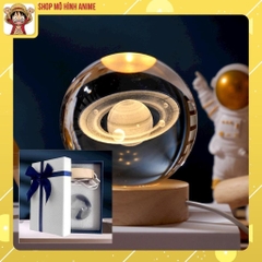 Combo Quả Cầu Pha Lê 3D Phát Sáng Kèm Hộp Đựng, Quà Tặng Sinh Nhật, Decor Trang Trí