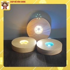 Đế Chân Đèn LED Bằng Gỗ, Đế Giắc Cắm USB, Trưng Bày Đồ Thủy Tinh, Pha Lê hoặc Quả Cầu Pha Lê