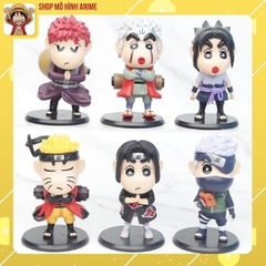 Bộ 6 Mô Hình Các Nhân Vật Naruto, Kakashi, Itachi, Sasuke, Garaa, Cosplay Bởi Shin Cậu Bé Bút Chì, Cute Ngộ Nghĩnh