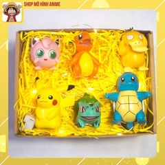 Quà Tặng Sinh Nhật, Hộp Quà Mô Hình Nhân Vật Pokemon, Pikachu Siêu Cute, Đầy Đủ Đèn Led, Thiệp, Đế Lót Rơm Sang Trọng