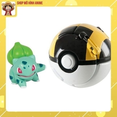Combo 4 Quả Cầu Tự Động Ném Thú, Pikachu, Hitokage, Fushigidane, Zenigame, Đồ Chơi, Bộ Sưu Tập Nhân Vật Cho Bé