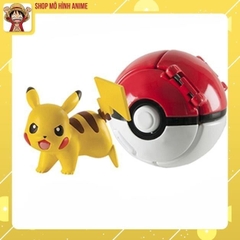 Combo 4 Quả Cầu Tự Động Ném Thú, Pikachu, Hitokage, Fushigidane, Zenigame, Đồ Chơi, Bộ Sưu Tập Nhân Vật Cho Bé