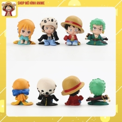 Mô Hình 4 Nhân Vật One Piece, Mô Hình Luffy, Zoro Chibi Dễ Thương, Cao 5cm, Bộ Sưu Tập, Quà Tặng Cho Bé
