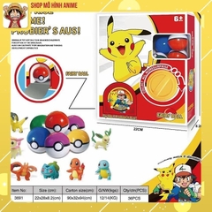 Đồ chơi Máy Vặn Bóng Pokemon, One Piece, Hộp Chưa 6 Quả Trứng Chứa Mô Hình Bí Ẩn, Đồ Chơi Cho Bé
