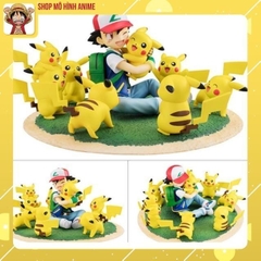 Mô Hình Pokemon, Satoshi và Pikachu, Bộ Mô Hình Cao Cấp Dành Cho Bé, Bộ Sưu Tập Hoạt Hình, Quà Tặng Cho Trẻ