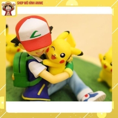 Mô Hình Pokemon, Satoshi và Pikachu, Bộ Mô Hình Cao Cấp Dành Cho Bé, Bộ Sưu Tập Hoạt Hình, Quà Tặng Cho Trẻ