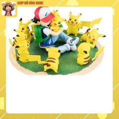 Mô Hình Pokemon, Satoshi và Pikachu, Bộ Mô Hình Cao Cấp Dành Cho Bé, Bộ Sưu Tập Hoạt Hình, Quà Tặng Cho Trẻ