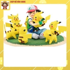 Mô Hình Pokemon, Satoshi và Pikachu, Bộ Mô Hình Cao Cấp Dành Cho Bé, Bộ Sưu Tập Hoạt Hình, Quà Tặng Cho Trẻ