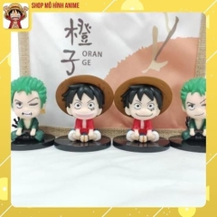 Mô Hình OnePice, Luffy Zoro Chibi Siêu Đẹp, Bộ Sưu Tập Nhân Vật, Decor - Tượng OnePiece Cao 6,5 cm