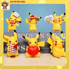 Bộ 6 Mô Hình Pikachu Các Tư Thế Khác Nhau, Ngộ Nghĩnh Cute Siêu Đẹp, Mô Hình Decor Trang Trí, Món Quà Dành Cho Các Bé