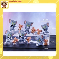Bộ 6 Cặp Mô Hình Tom & Jerry Đáng Yêu Dễ Thương, Mô Hình Decor Trang Trí, Bộ Sưu Tập Nhân Vật