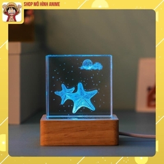 Đèn Ngủ Pha Lê Hình Lập Phương, Sinh Vật Đại Dương , Ánh Sáng Đổi Màu, Đèn Decor Trang Trí, Quà Tặng Người Thân