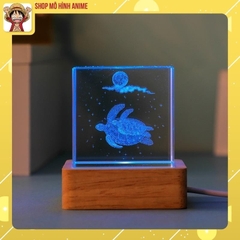 Đèn Ngủ Pha Lê Hình Lập Phương, Sinh Vật Đại Dương , Ánh Sáng Đổi Màu, Đèn Decor Trang Trí, Quà Tặng Người Thân