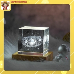 Đèn Ngủ Pha Lê Hình Lập Phương, Hệ Mặt Trời, Ánh Sáng Vàng, Bao Gồm Đế, Đèn Decor Trang Trí, Quà Tặng Người Thân